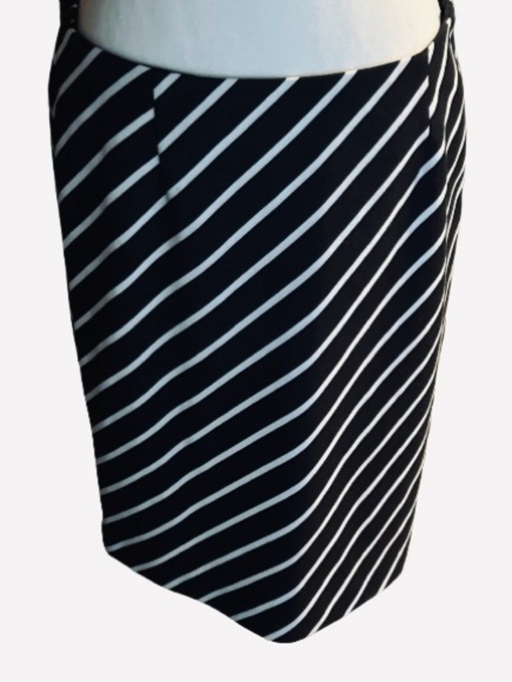 Black & White Striped Bodycon Skirt